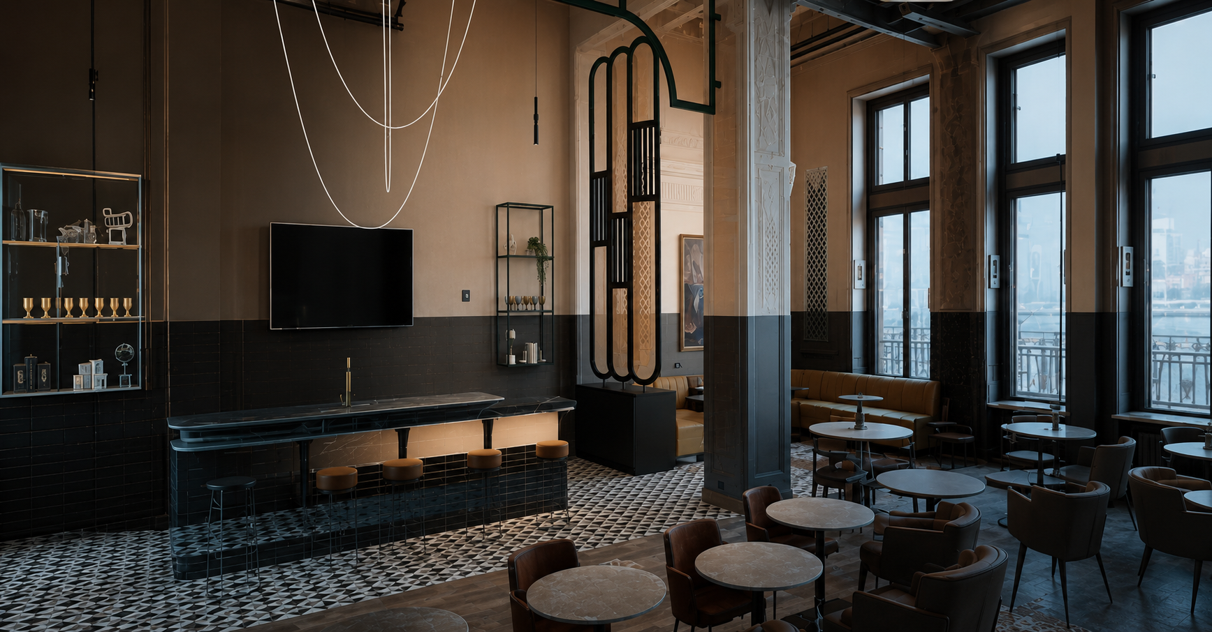Interior space, real photograph